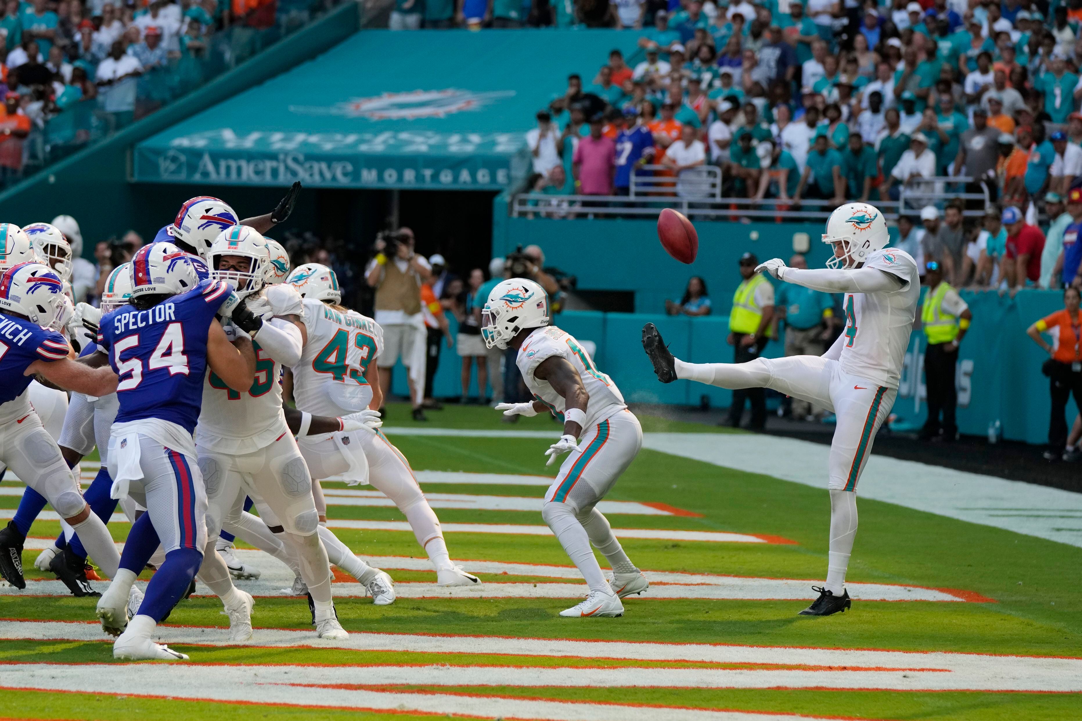 Dolphins halt Allen, survive 'butt punt' to beat Bills