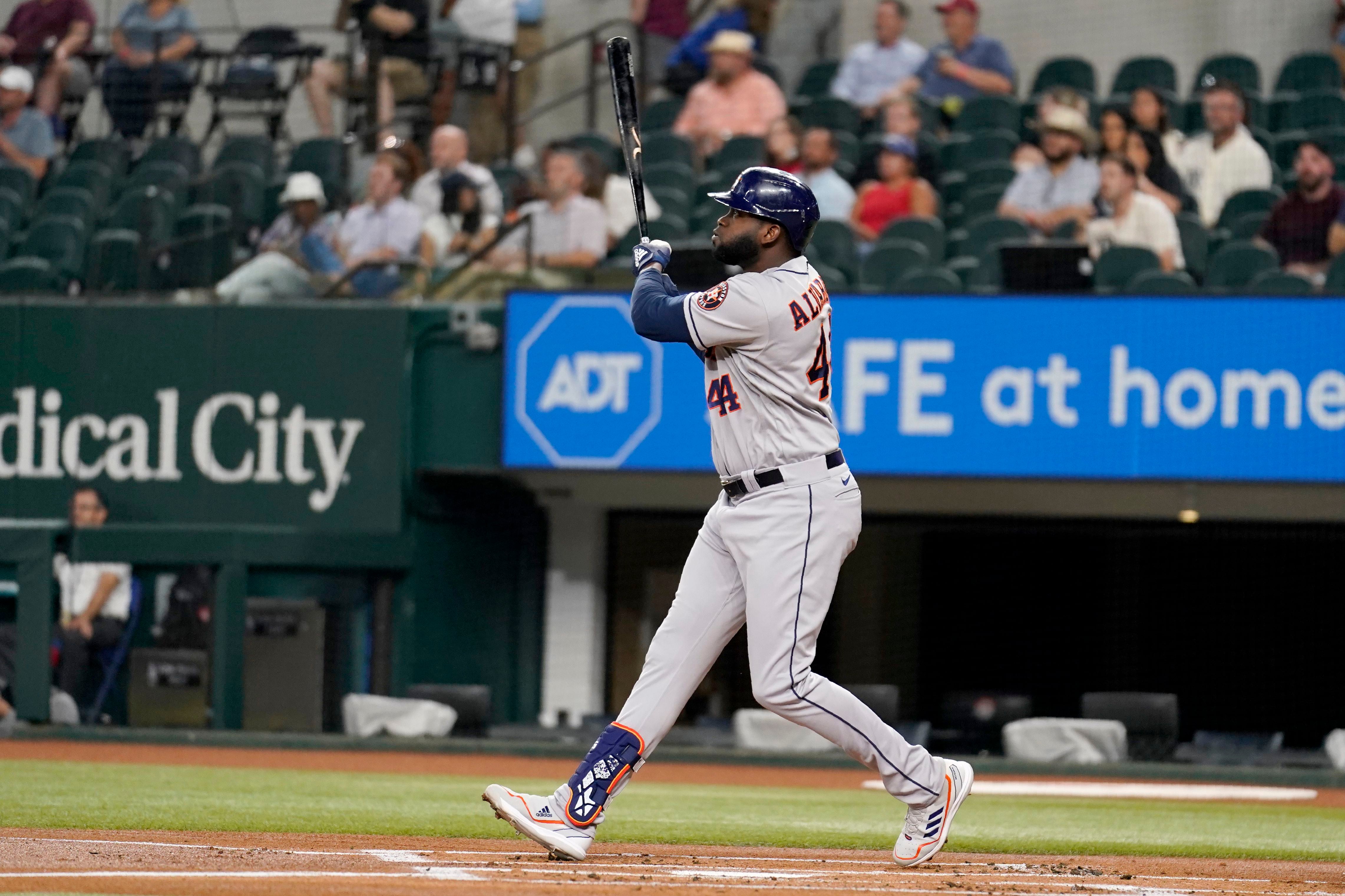 Astros slug their way to the top of the AL West with 16 homers in 3 games  to sweep Rangers