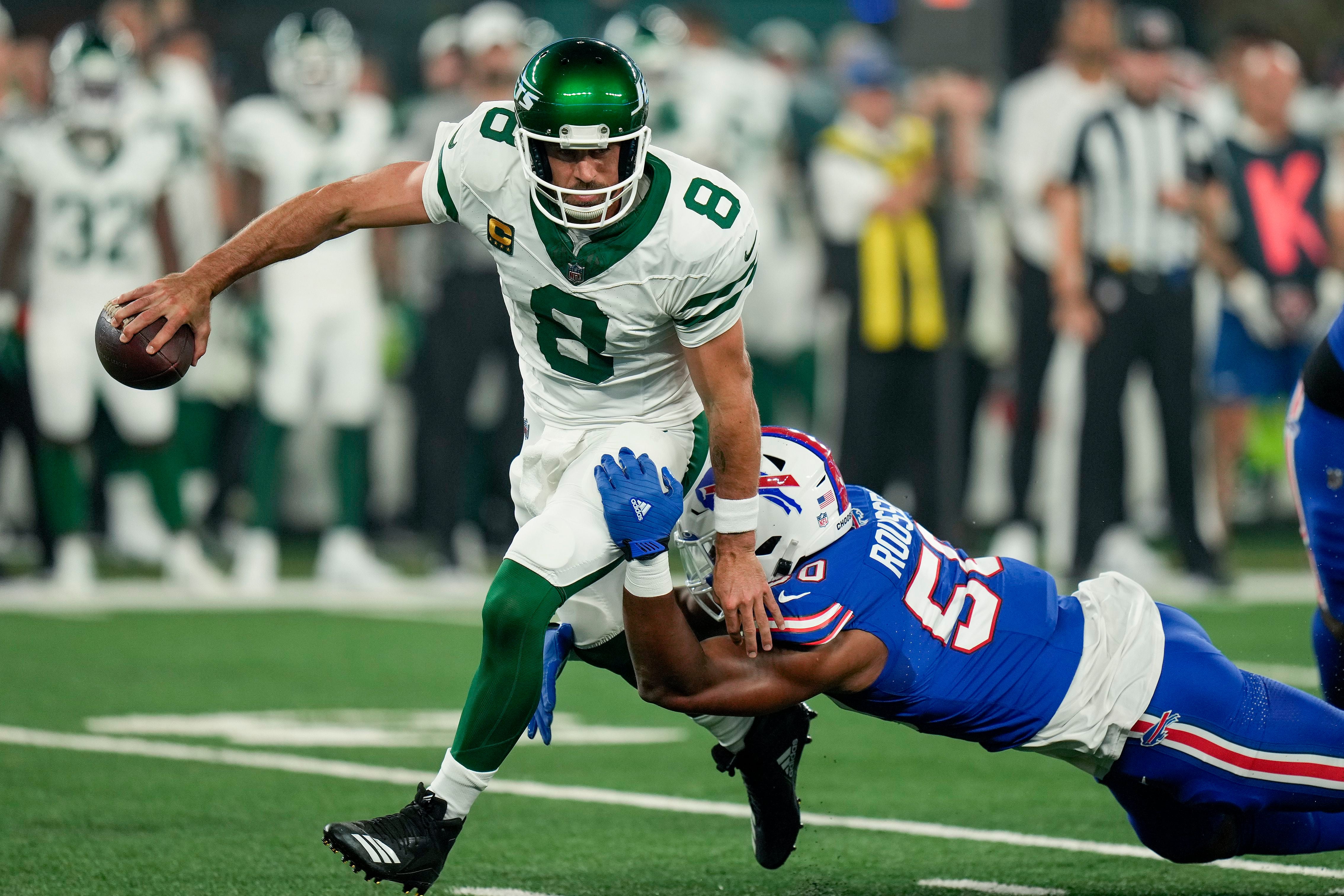 Jets lose Rodgers to Achilles injury, then rally to stun Bills 22-16 in OT, Sports