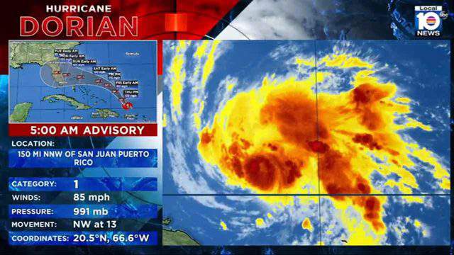 WATCH LIVE Realtime Information On Hurricane Dorian From The Local 10