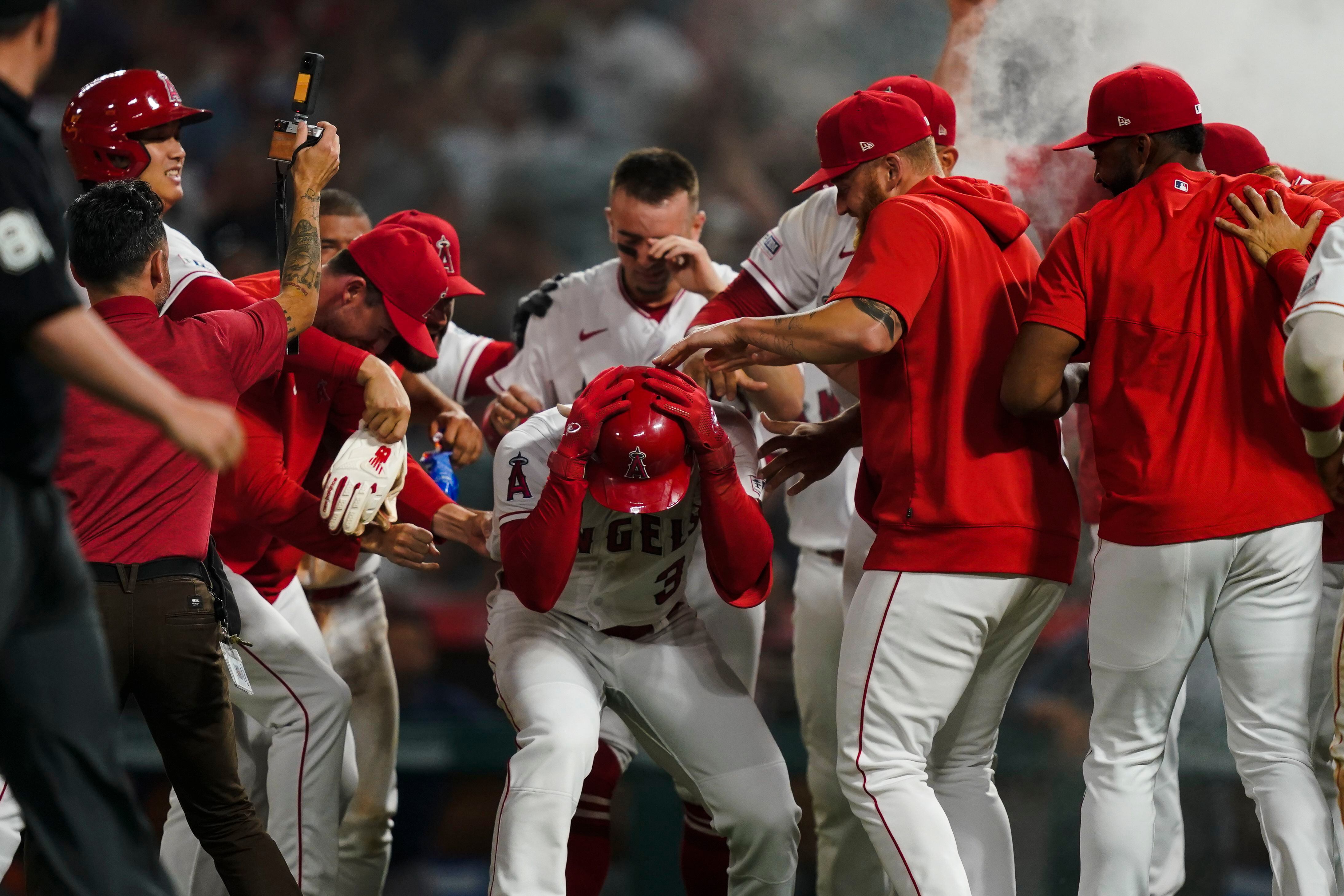 Kabuto for Los Angeles Angels Homerun Cerebration