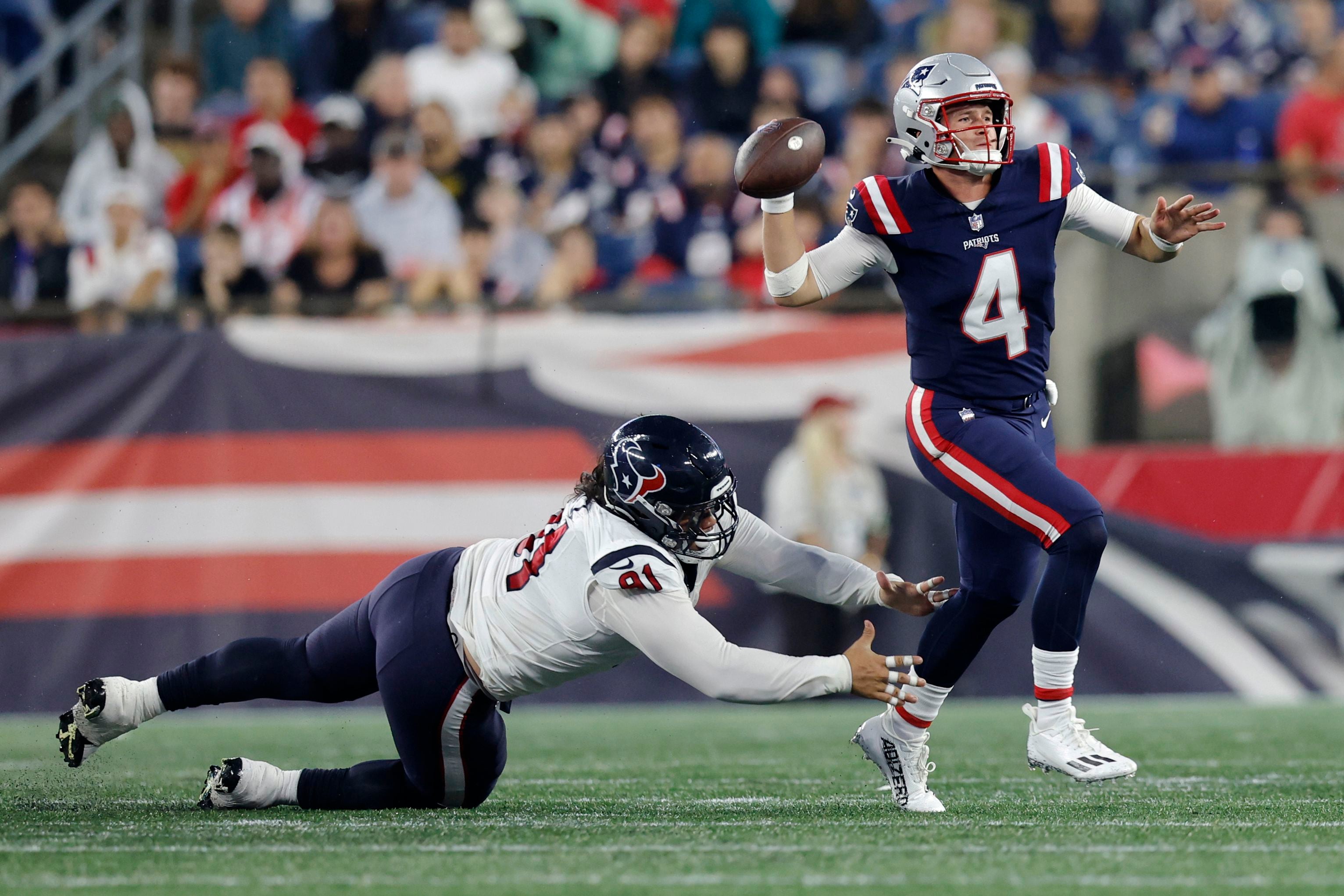 No. 2 pick C.J. Stroud struggles in his preseason debut as the Texans beat  the Patriots 20-9