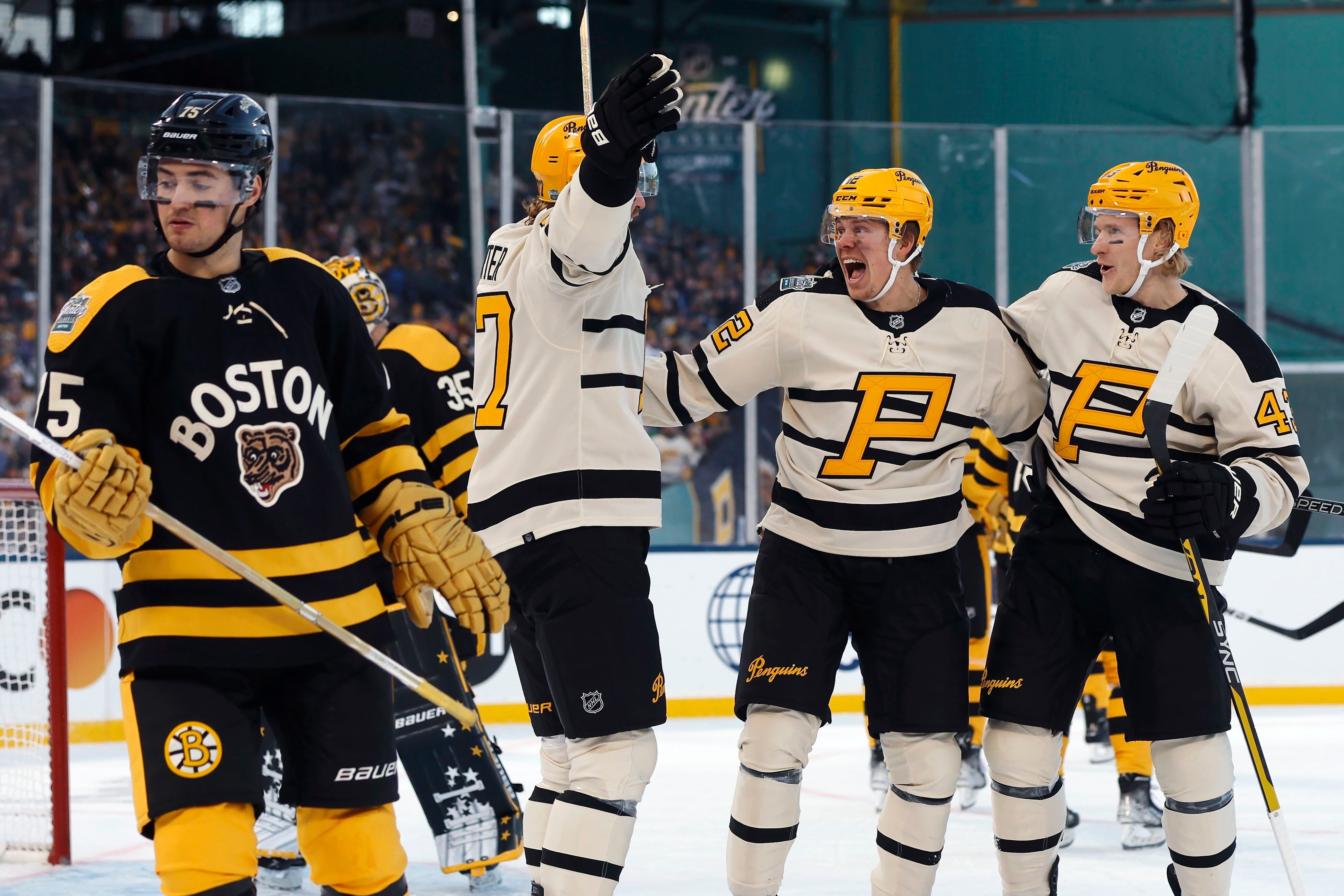 Jake DeBrusk scores twice as Bruins edge Penguins at Winter Classic 