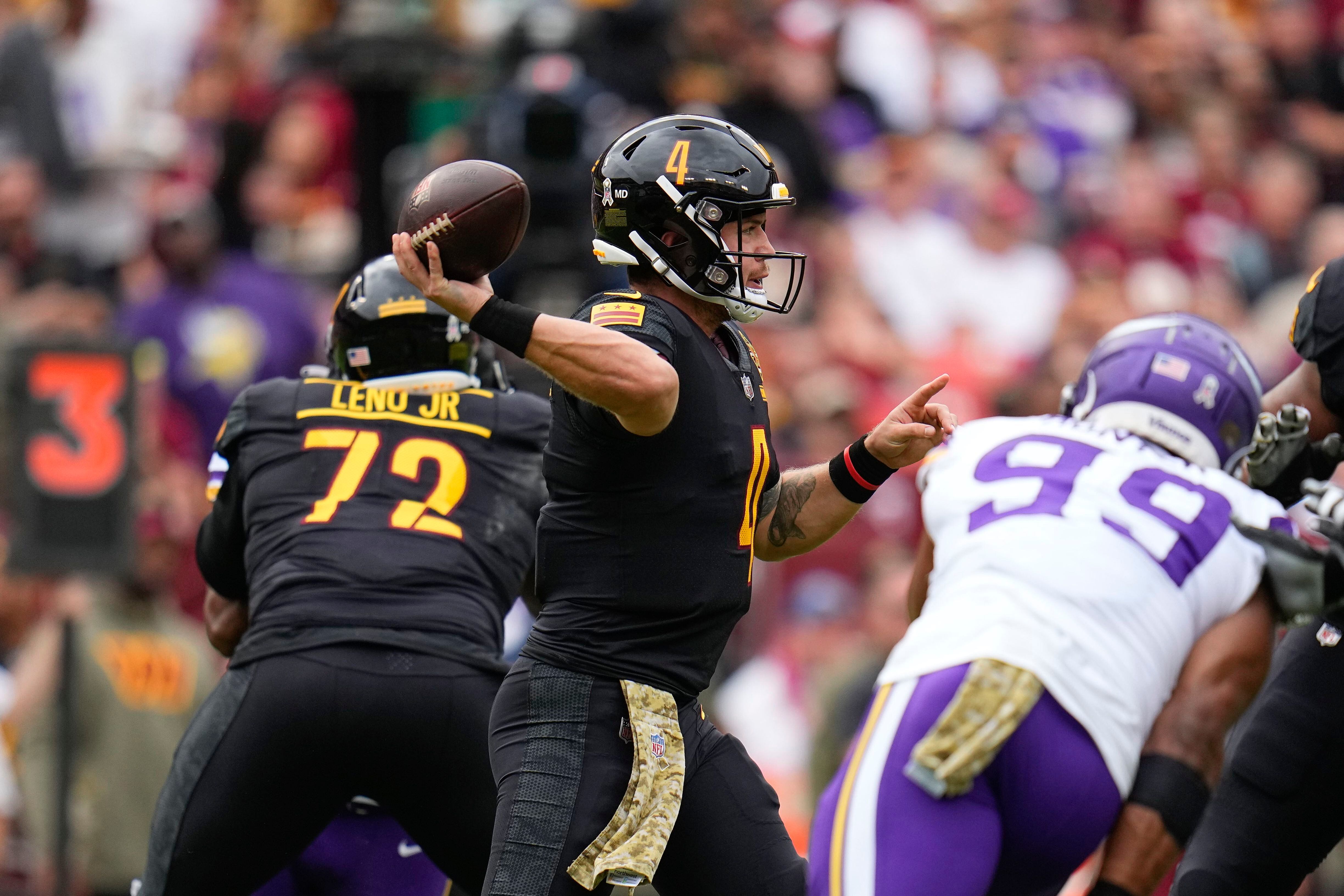 Taylor Heinicke, Commanders can't hold lead as Kirk Cousins