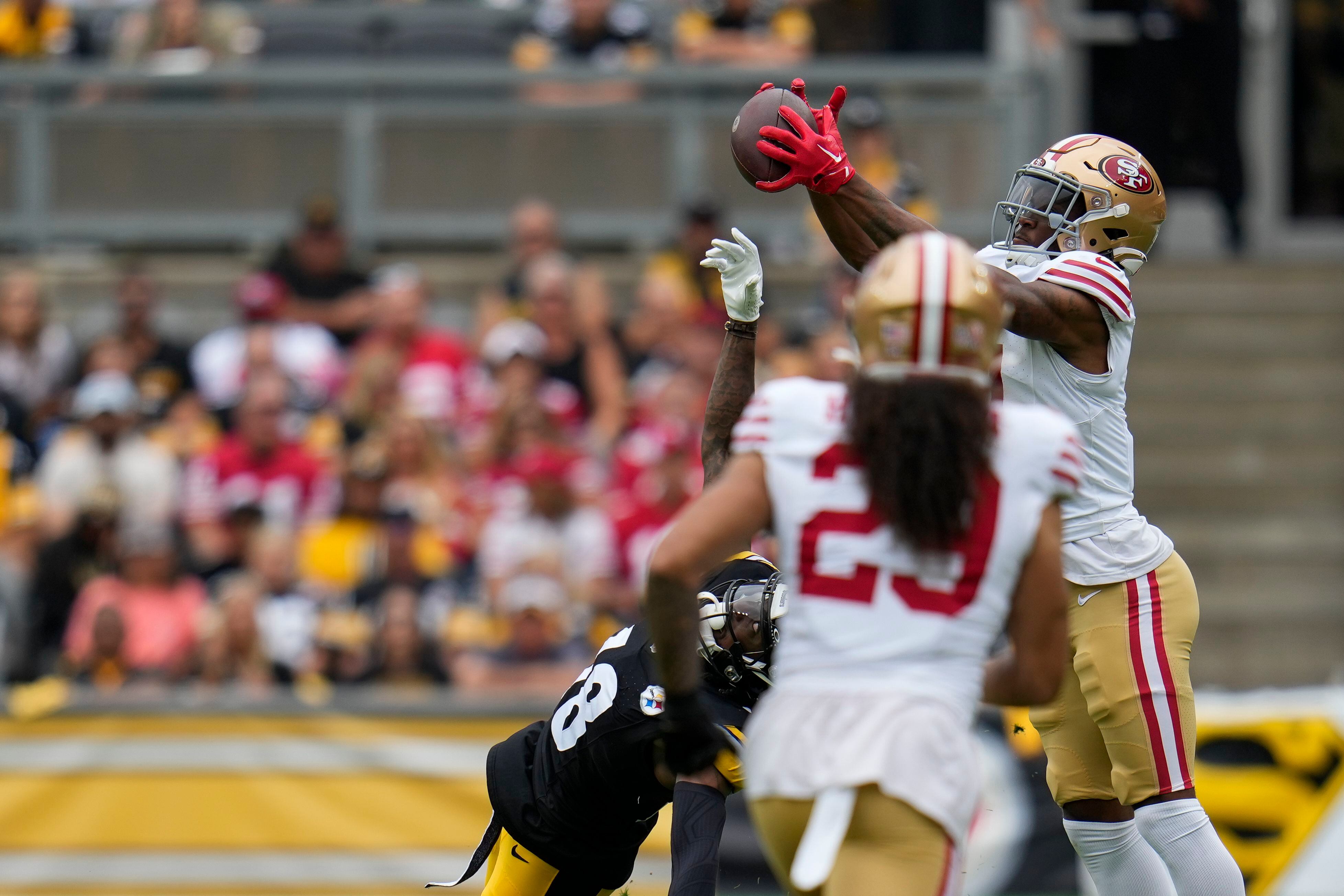 Purdy throws 2 TDs in return from elbow surgery; 49ers drill Steelers 30-7  in season opener –