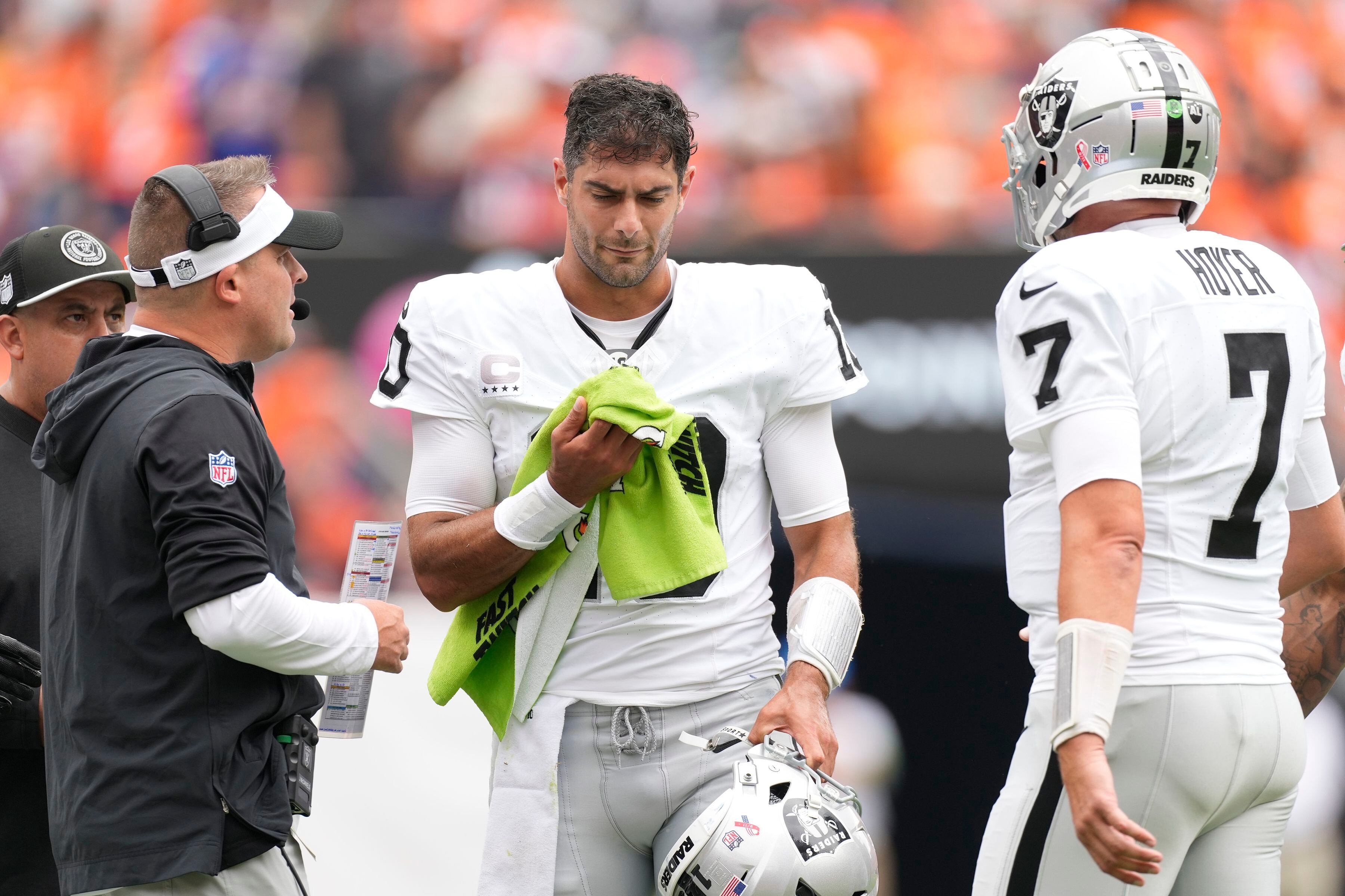 Raiders: Josh McDaniels' statement on Jimmy Garoppolo injury