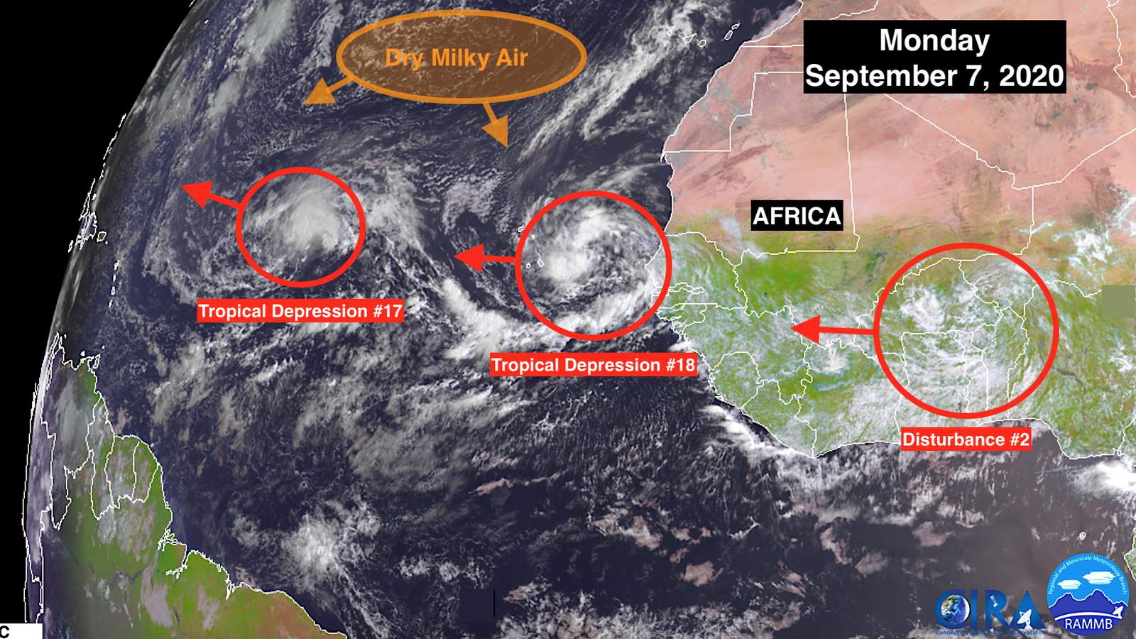 Two depressions forecast to soon become tropical storms in Eastern Atlantic