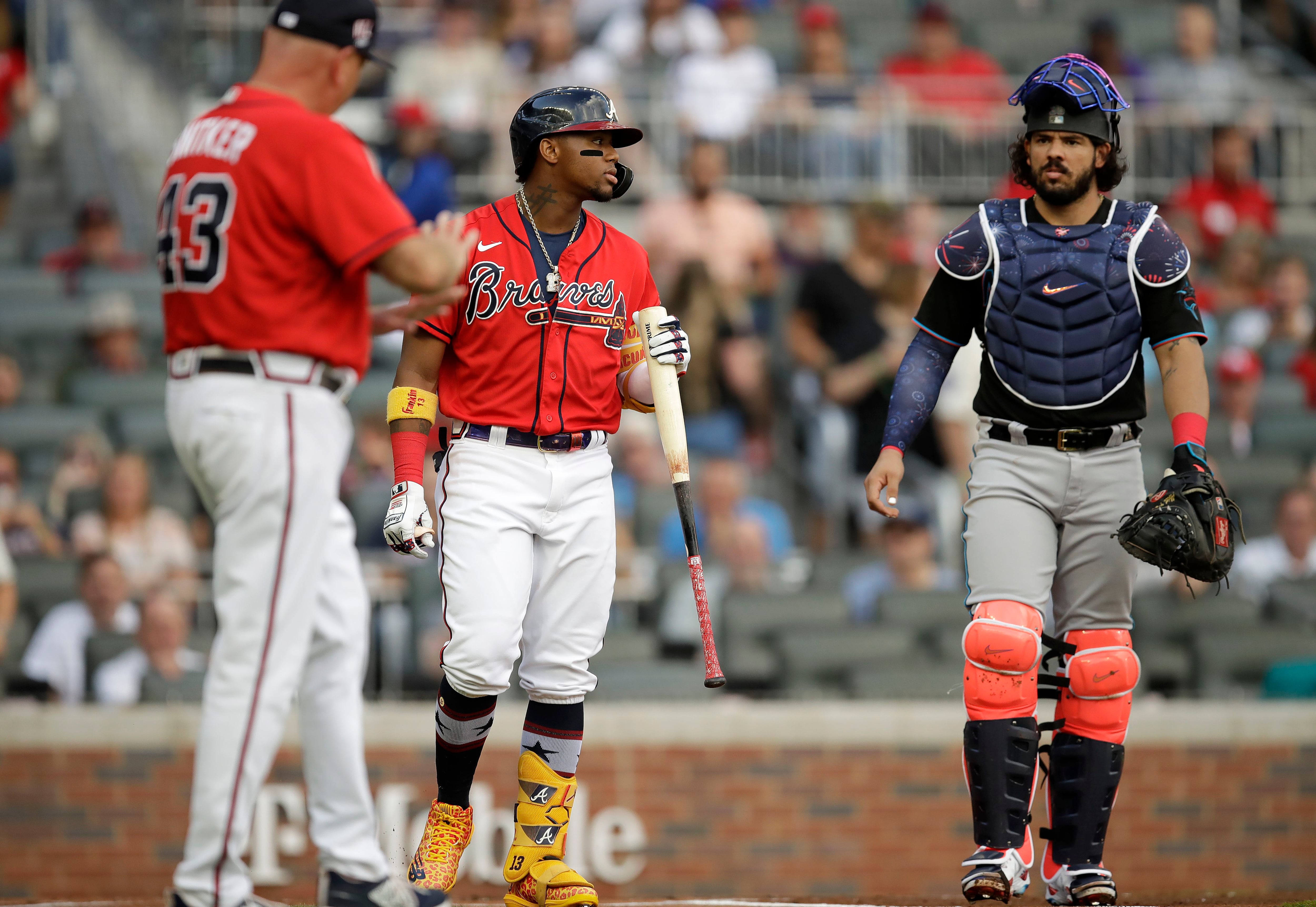 Fried's pinch-hit single lifts Braves past Marlins 8-7 in 10