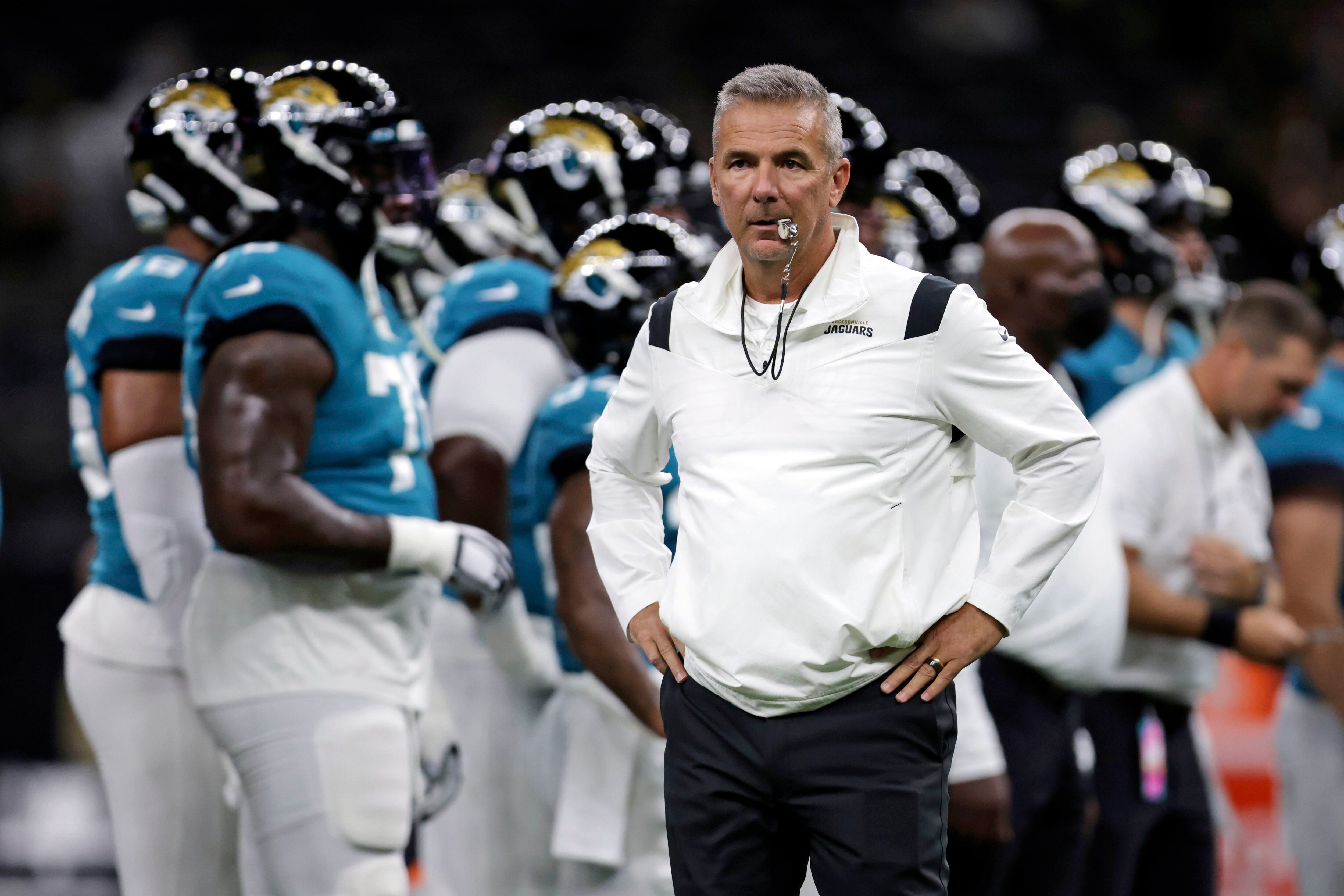 Jacksonville Jaguars wide receiver Willie Johnson warms up before