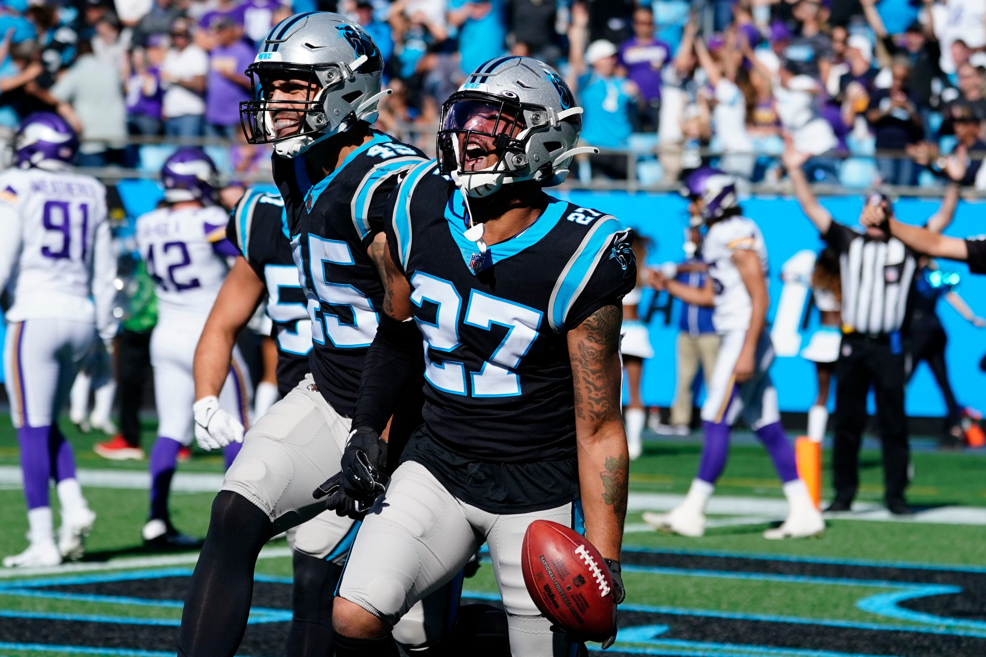 Cousins throws TD pass in OT; Vikings beat Panthers 34-28