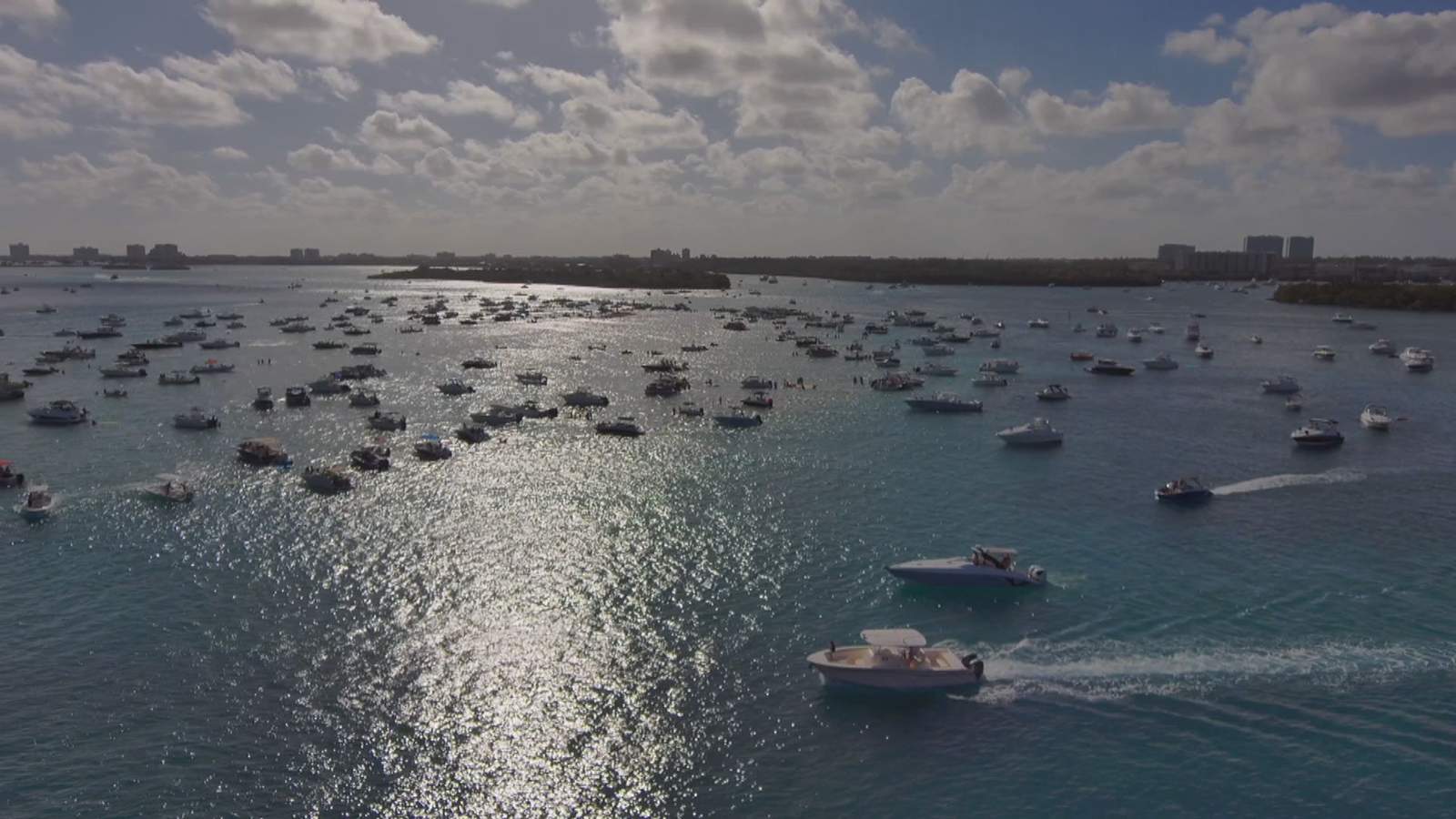 WATCH: Drone video captures hundreds of boaters partying in midst of coronavirus crisis