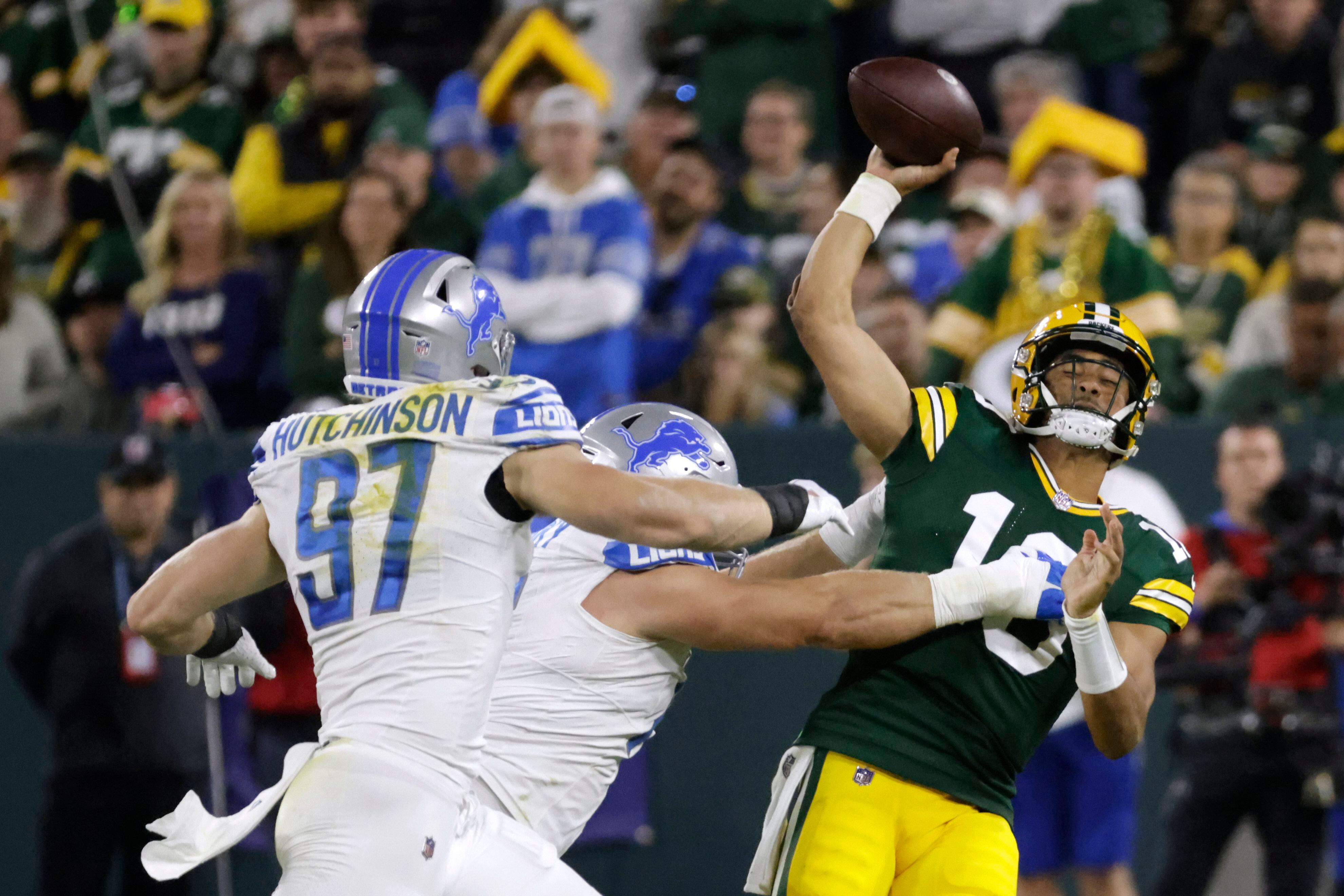 David Montgomery runs wild as Lions beat Packers 34-20 to take early  command of NFC North – The Oakland Press