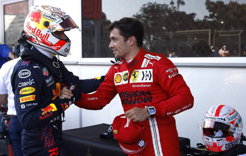 Leclerc on pole for Azerbaijan after crashes halt qualifying