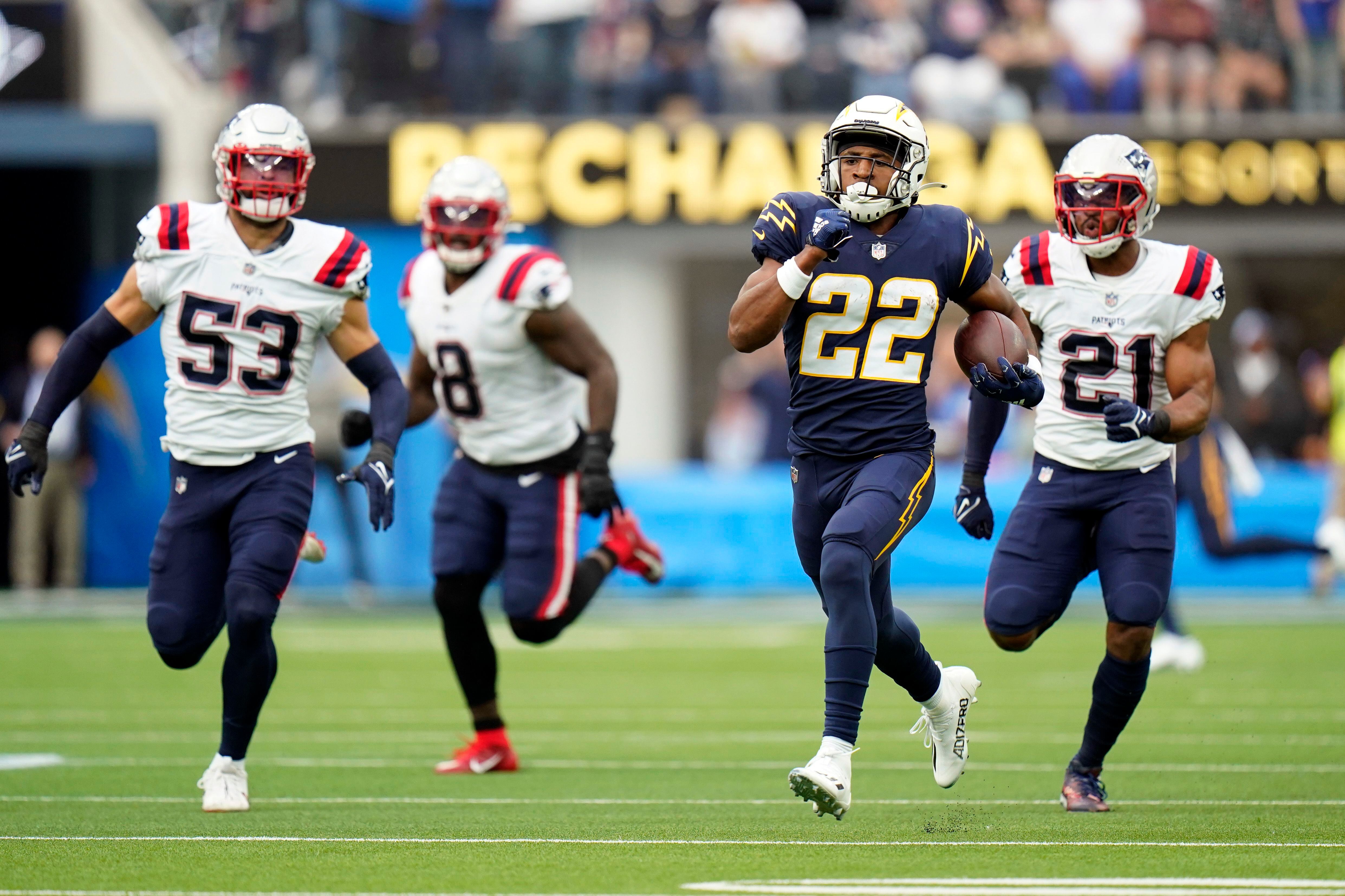 Adrian Phillips pick-six propels Patriots past Chargers 27-24