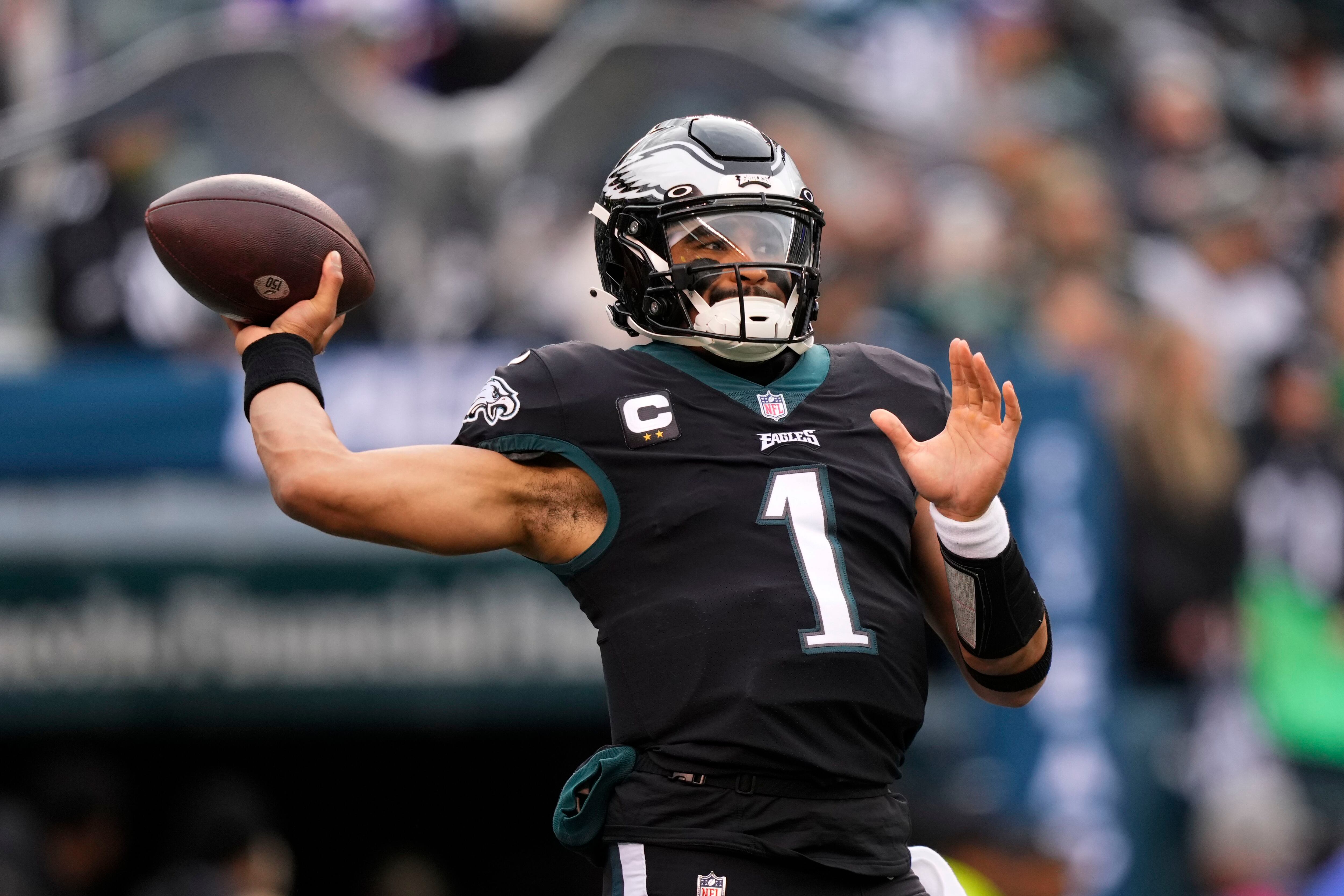 November 21, 2021: Philadelphia Eagles wide receiver DeVonta Smith (6)  leaves the field following the NFL game between the New Orleans Saints and  the Philadelphia Eagles at Lincoln Financial Field in Philadelphia