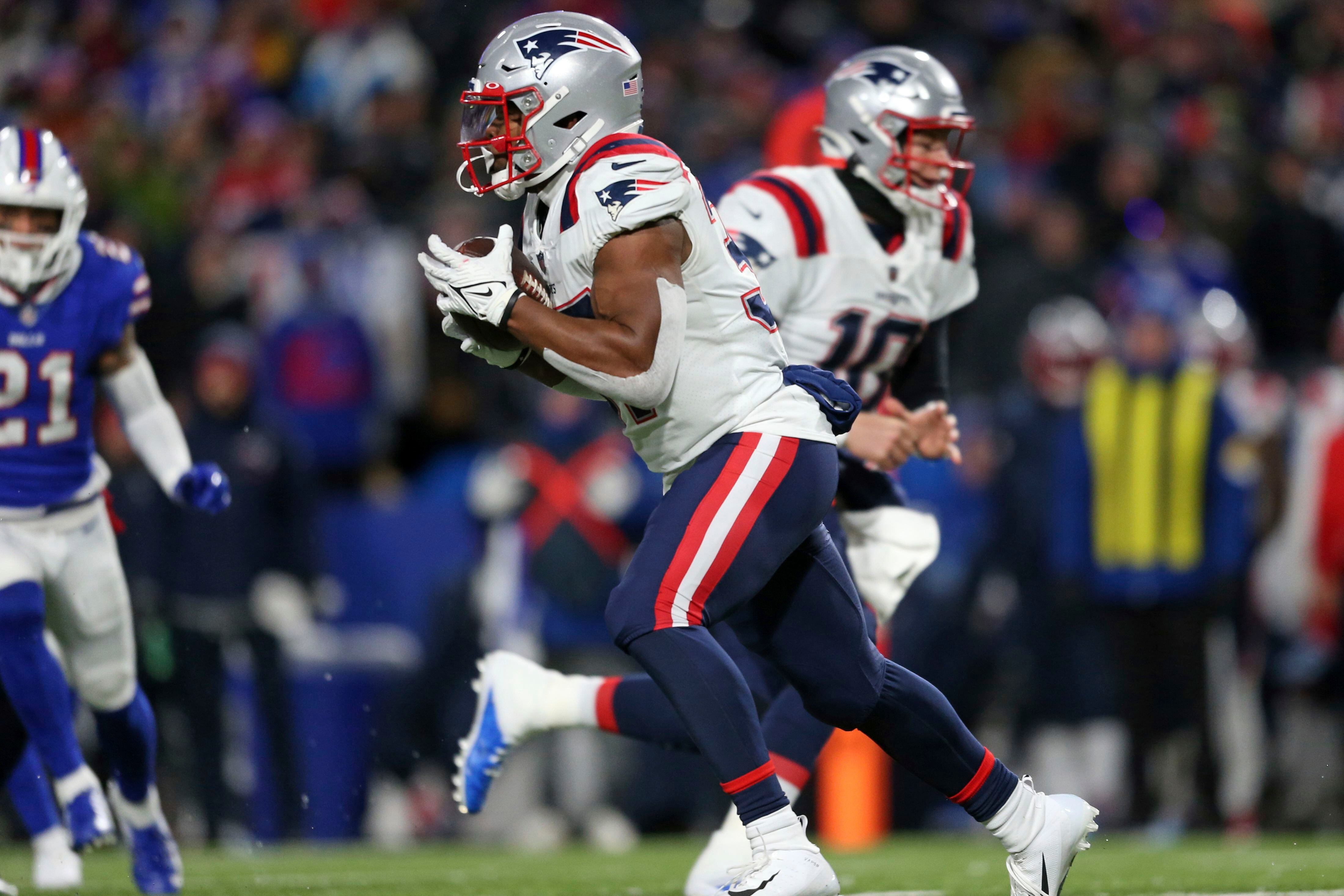 The line of scrimmage of the Miami Dolphins against the Buffalo Bills  during the second half of an NFL football game, Sunday, Oct. 31, 2021, in  Orchard Park, N.Y. (AP Photo/Adrian Kraus