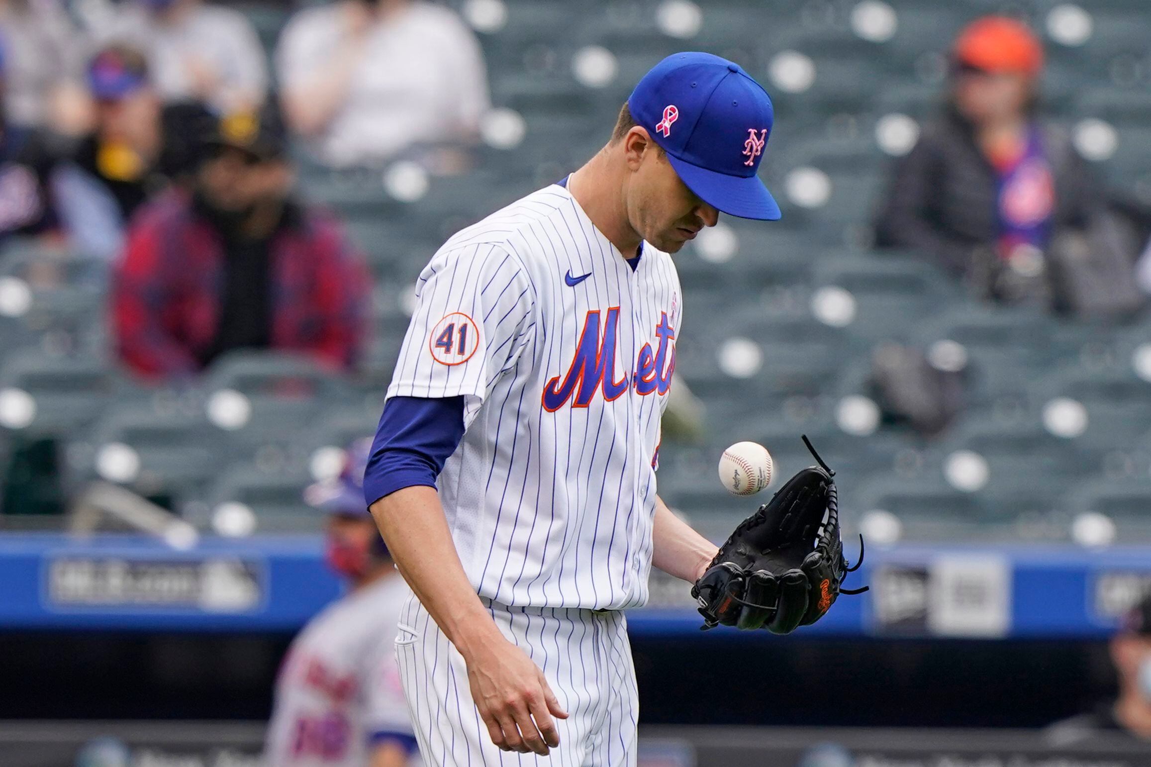 NY Mets' pitcher Jacob deGrom exits Sunday's game vs. Diamondbacks