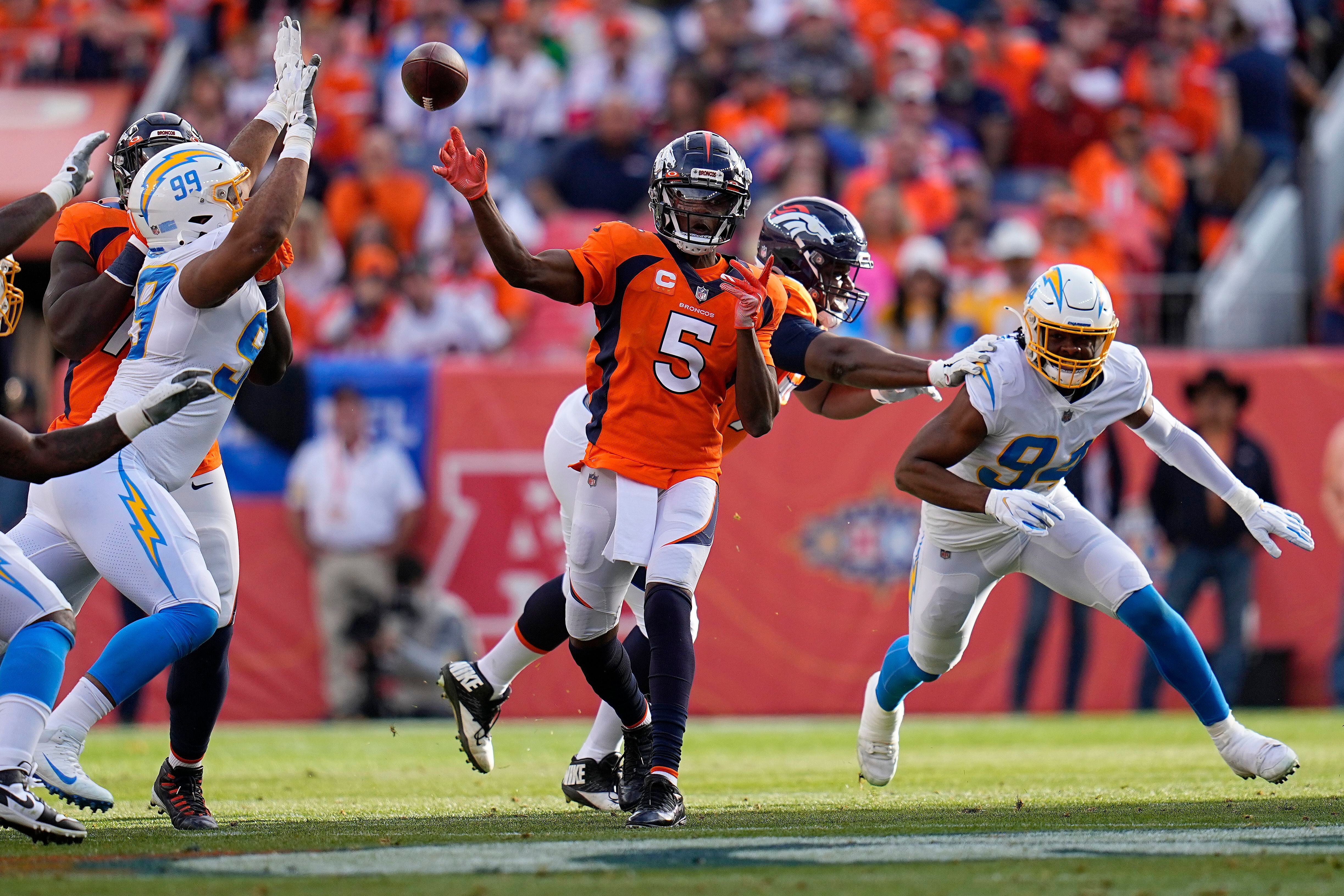 Surtain's pair of picks leads Broncos past Chargers 28-13