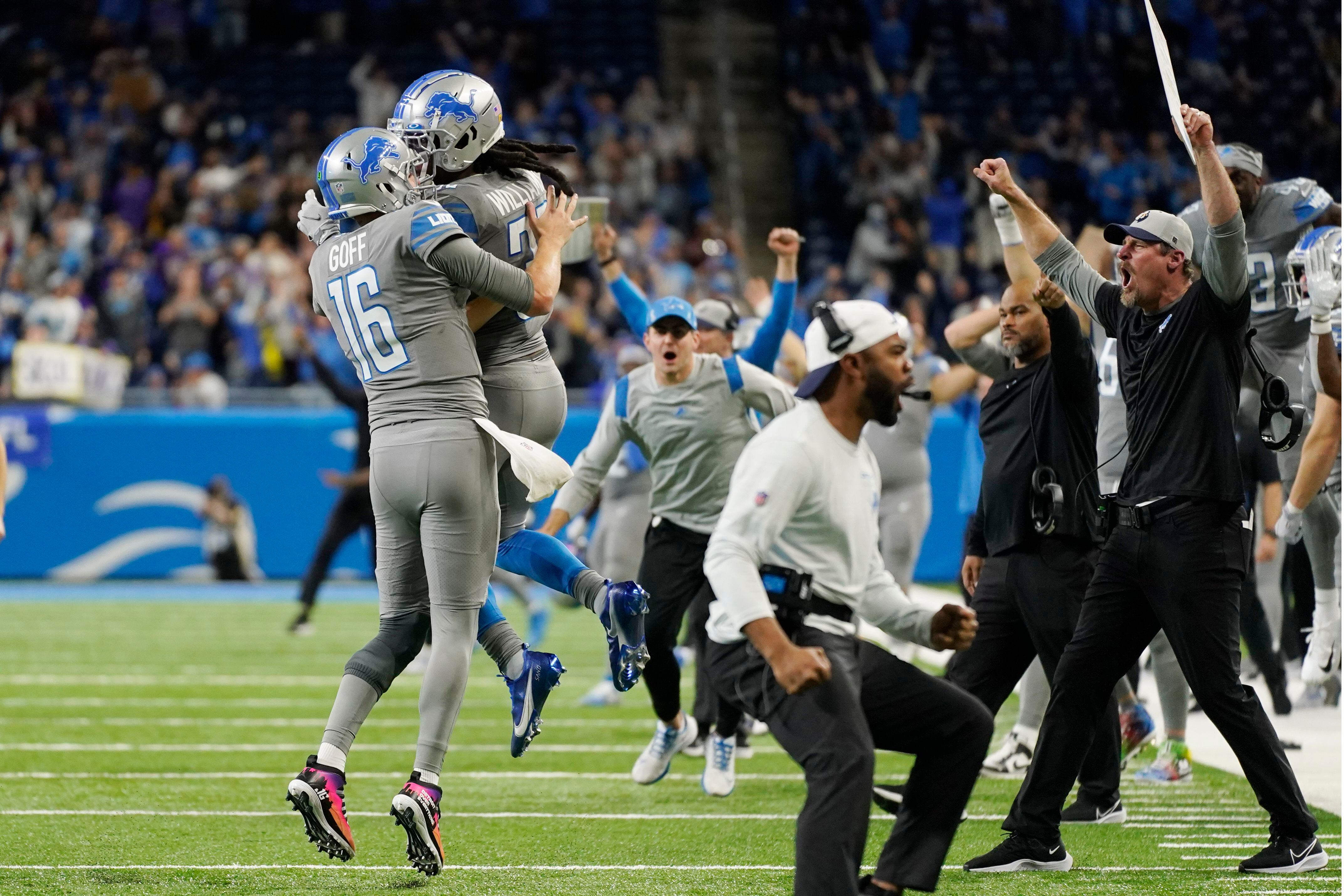 Winless no more: Lions top Vikes 29-27 for 1st W in Week 13