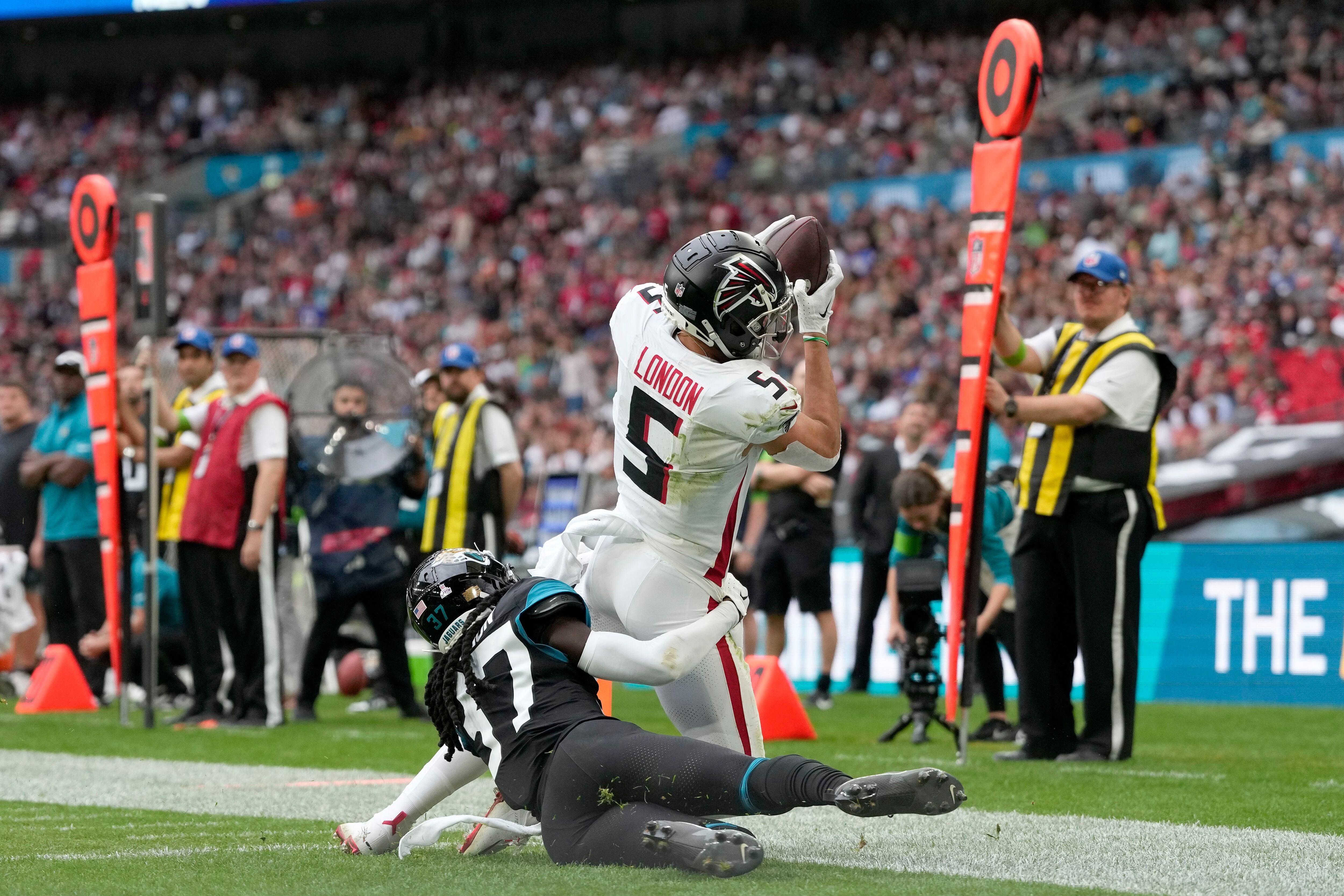 Atlanta Falcons cornerback Dee Alford (37) walks off the field